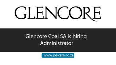 Glencore Coal SA is hiring Administrator