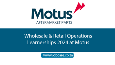 Wholesale & Retail Operations Learnerships 2024 at Motus