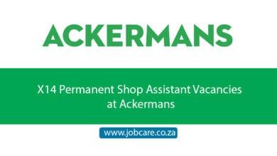 X14 Permanent Shop Assistant Vacancies at Ackermans