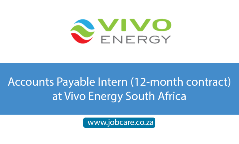 Accounts Payable Intern (12-month contract) at Vivo Energy South Africa
