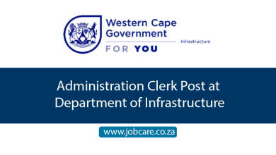 Administration Clerk Post at Department of Infrastructure
