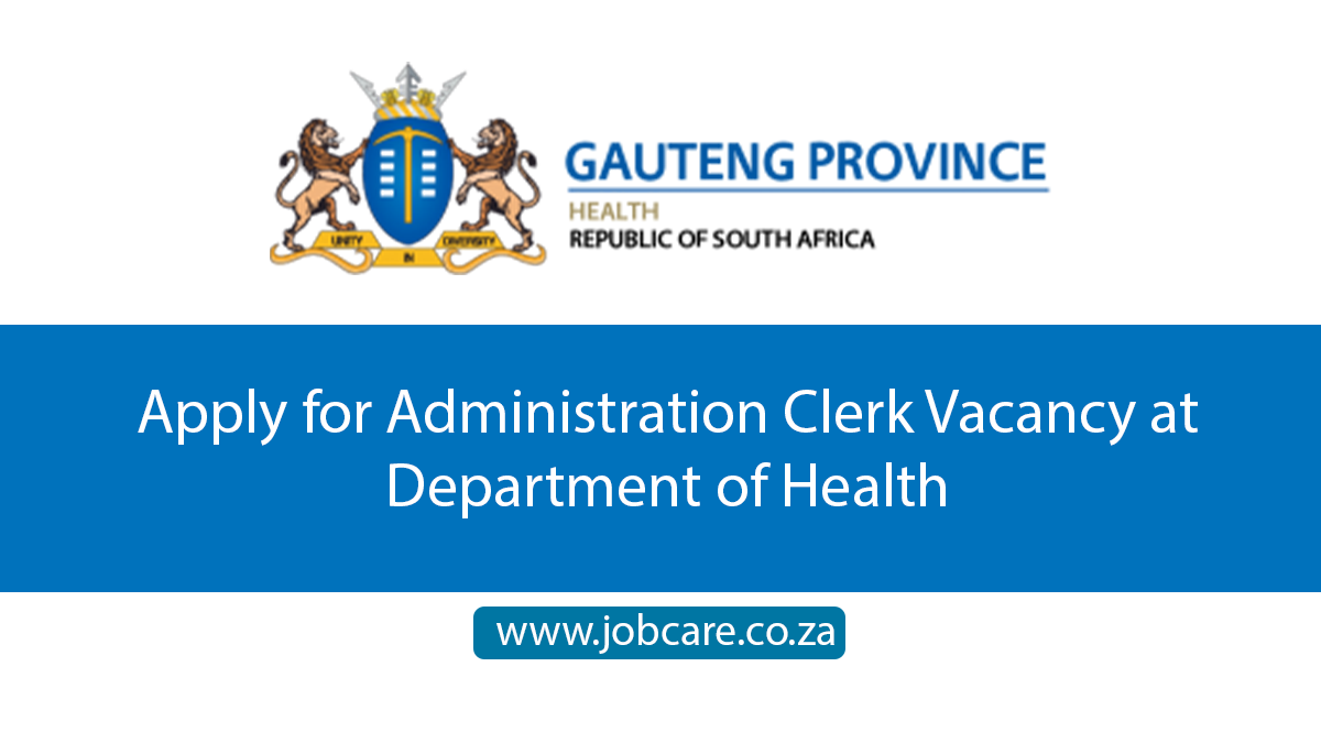 Apply for Administration Clerk Vacancy at Department of Health