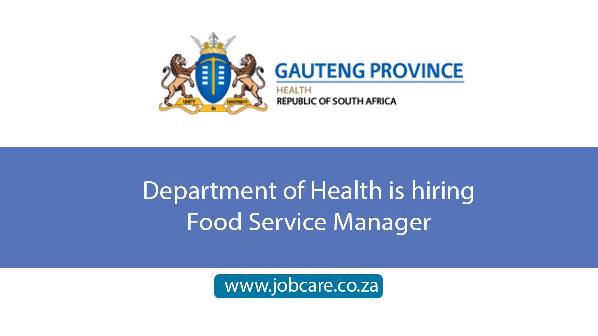 Department of Health is hiring Food Service Manager