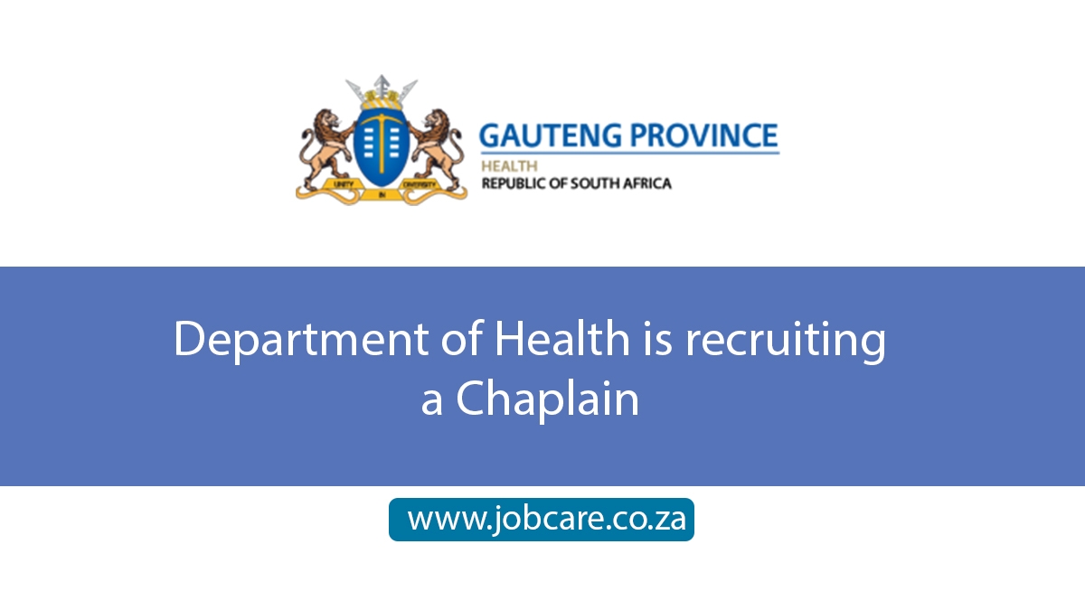 Department of Health is recruiting a Chaplain