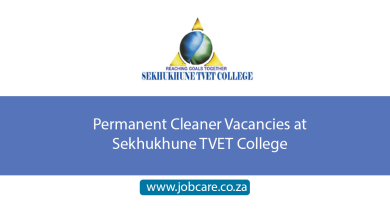 Permanent Cleaner Vacancies at Sekhukhune TVET College