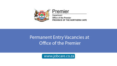 Permanent Entry Vacancies at Office of the Premier