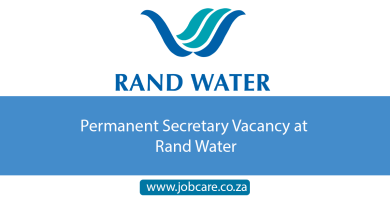 Permanent Secretary Vacancy at Rand Water