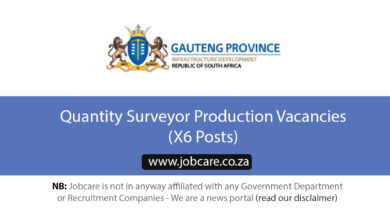 Quantity Surveyor Production Vacancies (X6 Posts)