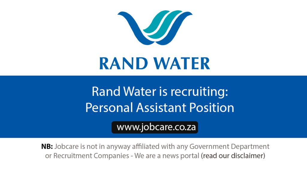 Rand Water Vacancies Jobcare