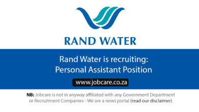 Rand Water is recruiting: Personal Assistant Position