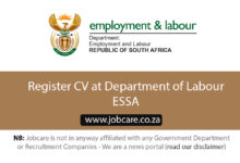 Register CV at Department of Labour ESSA