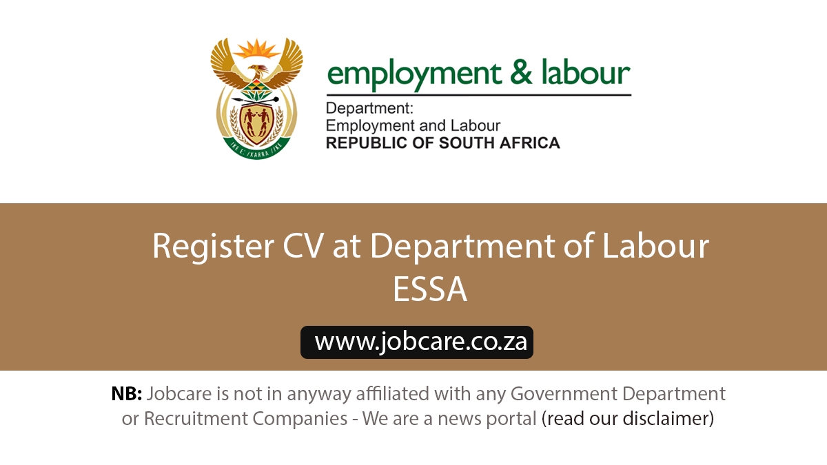 Register CV at Department of Labour ESSA