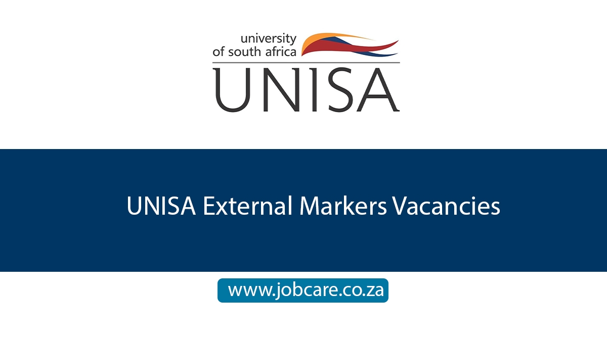 UNISA External Markers Vacancies