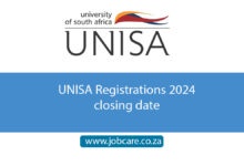 UNISA Registrations 2024 closing date