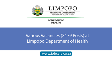 Various Vacancies (X179 Posts) at Limpopo Department of Health