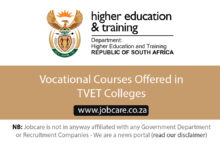 Vocational Courses Offered in TVET Colleges