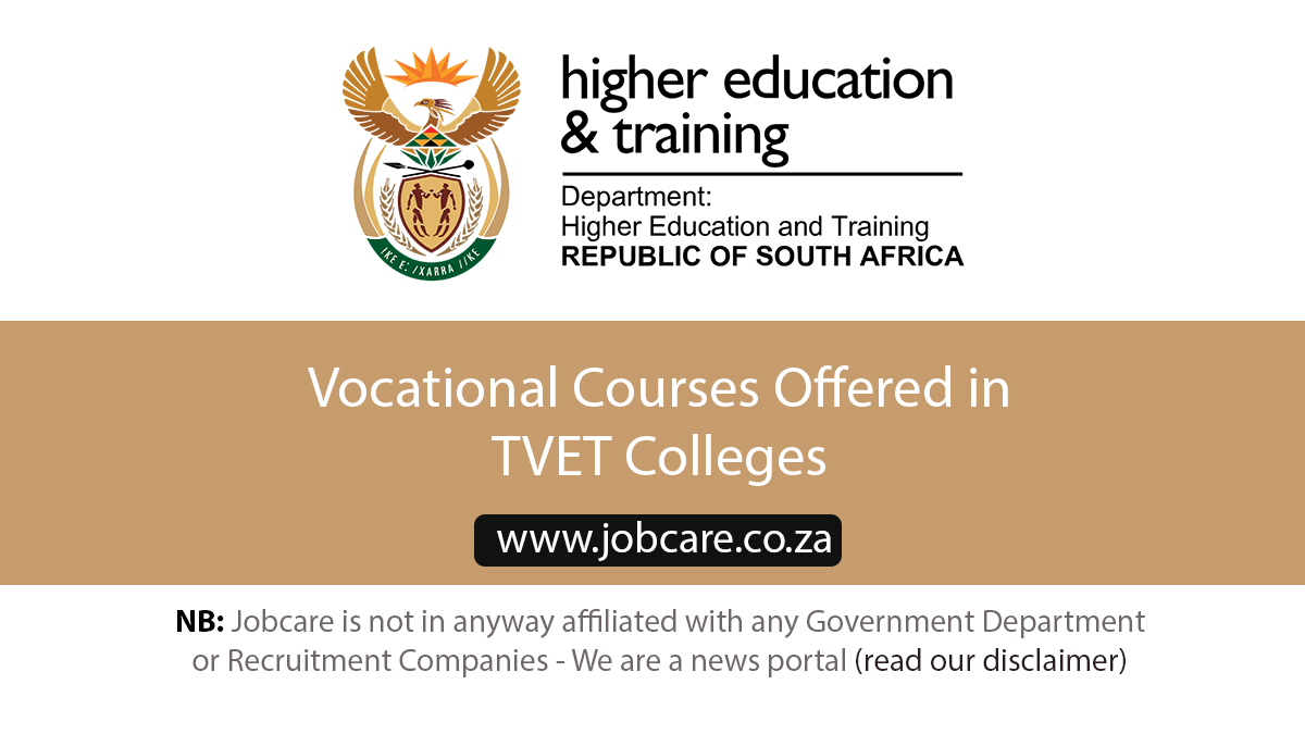 Vocational Courses Offered in TVET Colleges