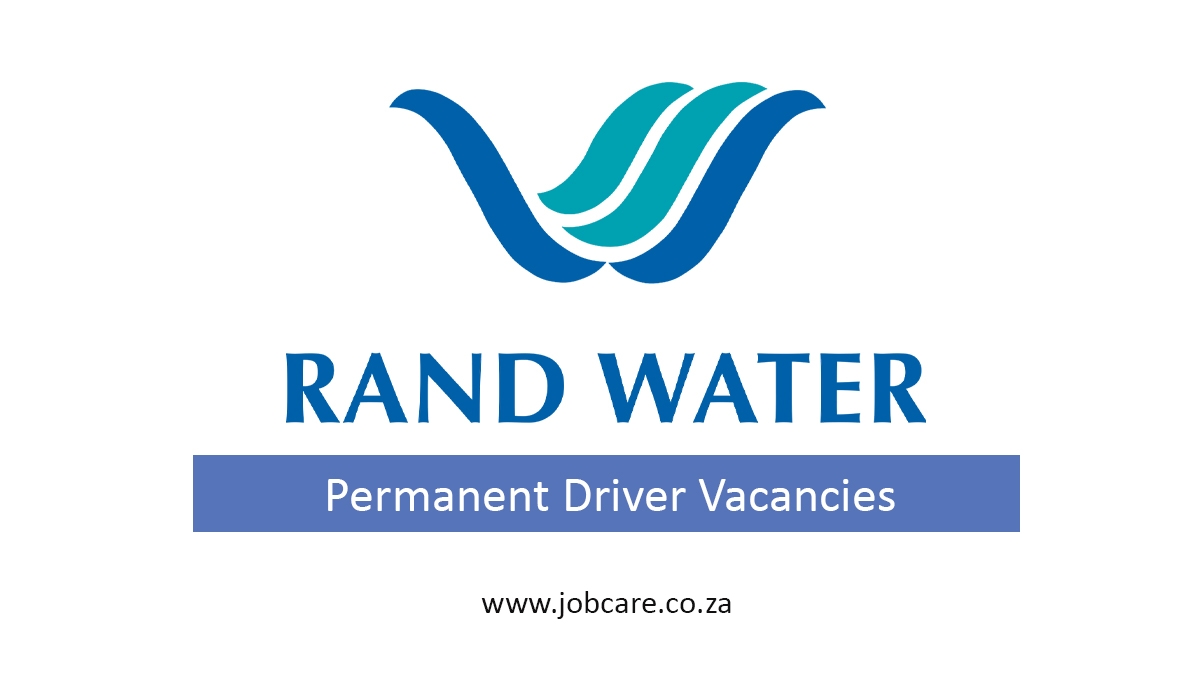 Apply for Permanent Driver Vacancies at Rand Water
