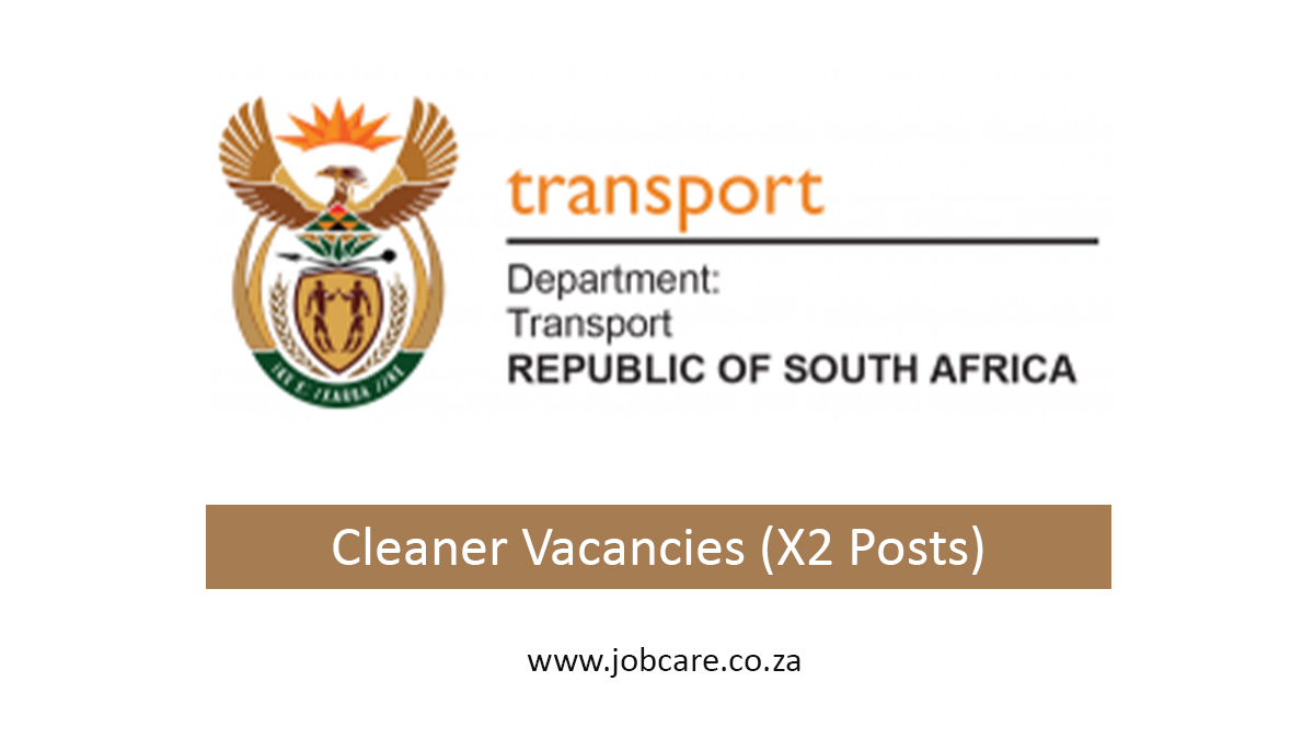 Cleaner Vacancies (X2 Posts) offered by Department of Sport