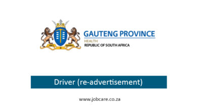 Department of Health is recruiting: Driver (re-advertisement)