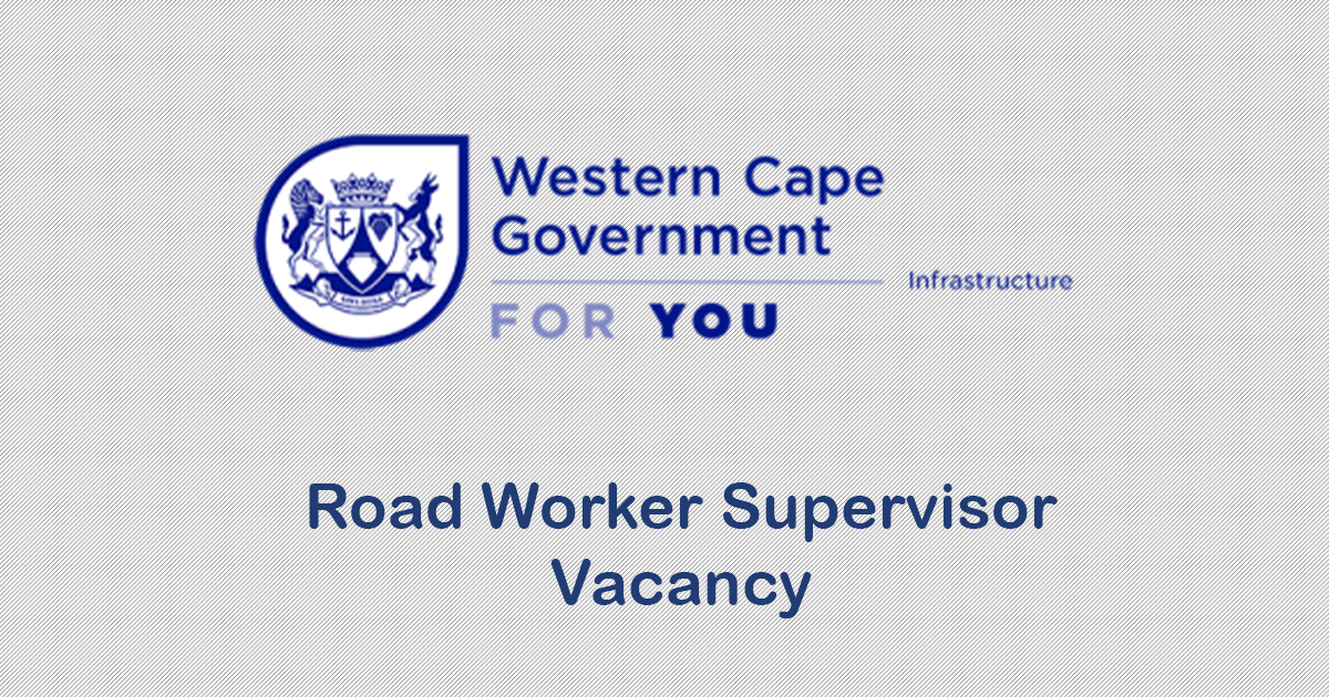 Department of Infrastructure Road Worker Supervisor Vacancy