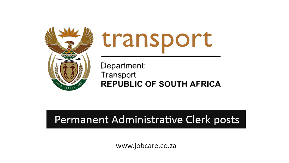 Department of Transport, Permanent Administrative Clerk Vacancies, Applications