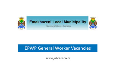EPWP General Worker Vacancies at Emakhazeni Local Municipality