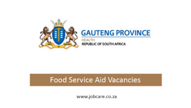 Food Service Aid Vacancies at GP Department of Health