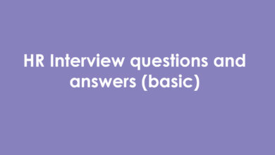 HR Interview questions and answers (basic)