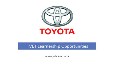 Interesting TVET Learnership Opportunities at Toyota