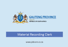 Lebone College of Emergency Care is looking for Material Recording Clerk