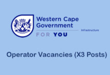 Operator Vacancies (X3 Posts) at Department of Infrastructure