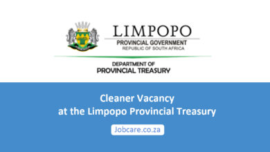 Cleaner Vacancy at the Limpopo Provincial Treasury
