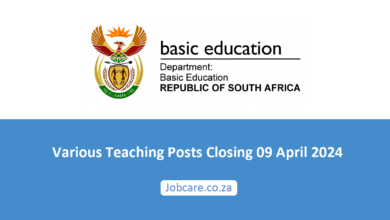 Various Teaching Posts Closing 09 April 2024