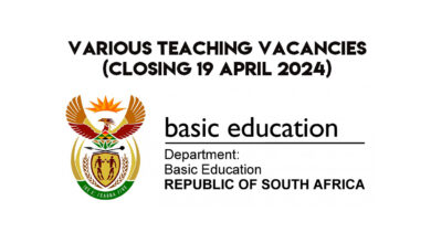 Various Teaching Vacancies (Closing 19 April 2024)