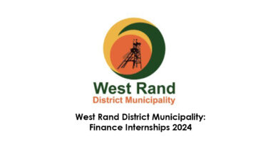 West Rand District Municipality: Finance Internships 2024