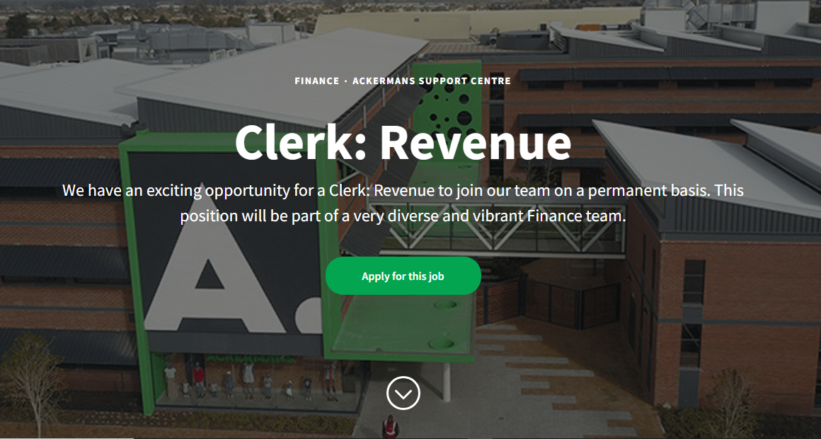 Ackermans is hiring: Open Position of Revenue Clerk