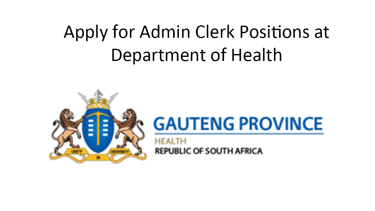 Apply for Admin Clerk Positions at Department of Health