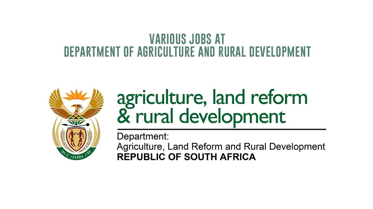 Various Jobs at Department of Agriculture and Rural Development