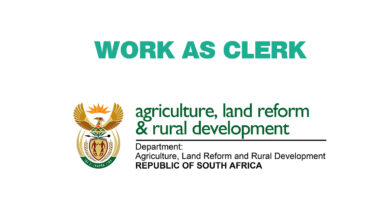 Work as Clerk at Department of Agriculture and Rural Development