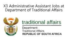 X3 Administrative Assistant Jobs at Department of Traditional Affairs