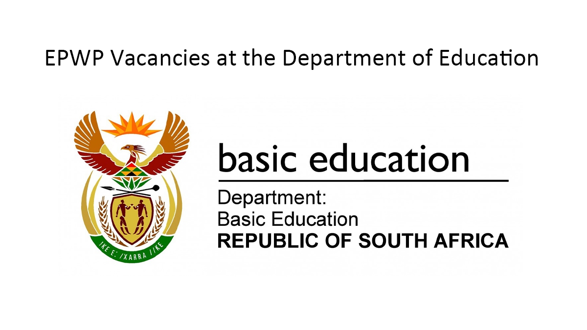 EPWP Vacancies at the Department of Education