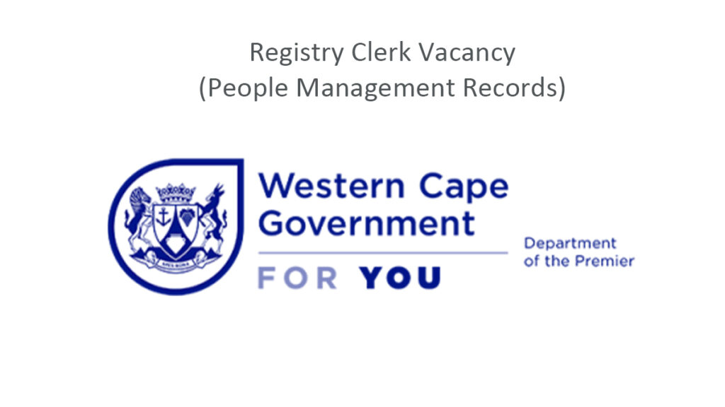 Registry Clerk Vacancy (People Management Records) Jobcare