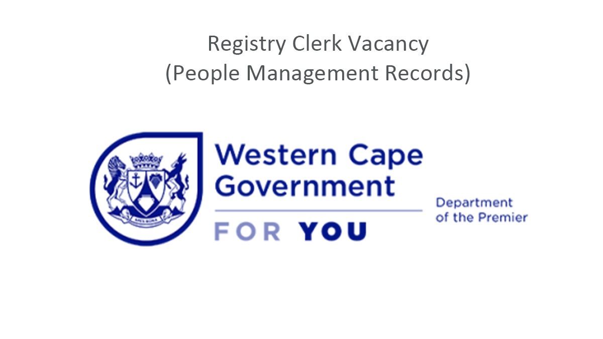 Registry Clerk Vacancy (People Management Records)