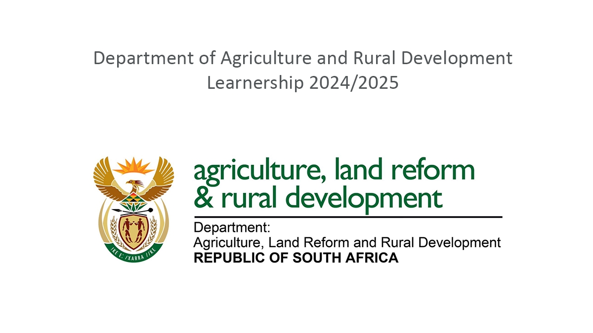 Department of Agriculture and Rural Development Learnership 2024/2025