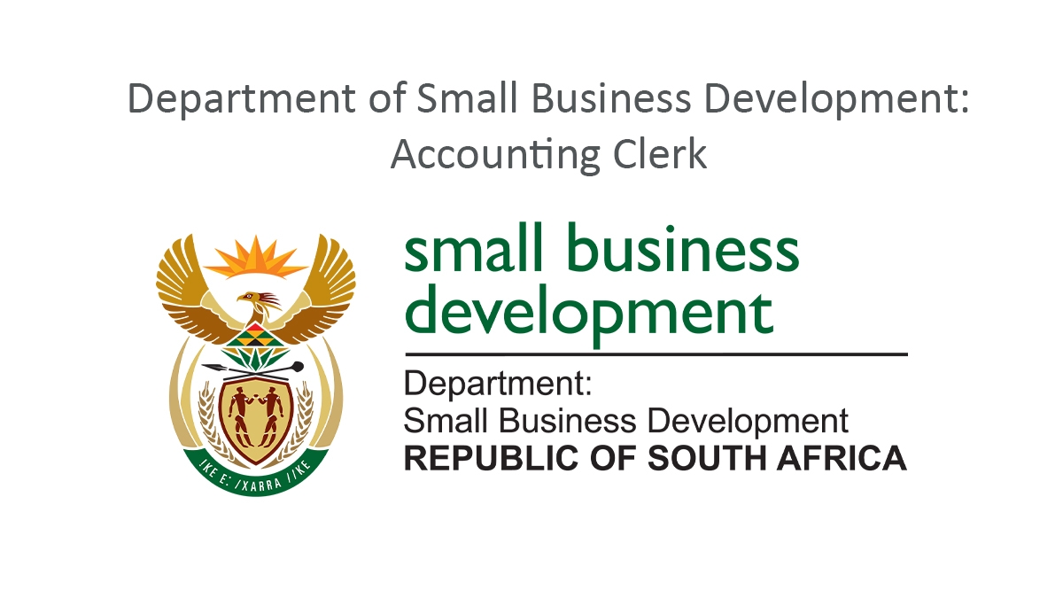 Department of Small Business Development: Accounting Clerk