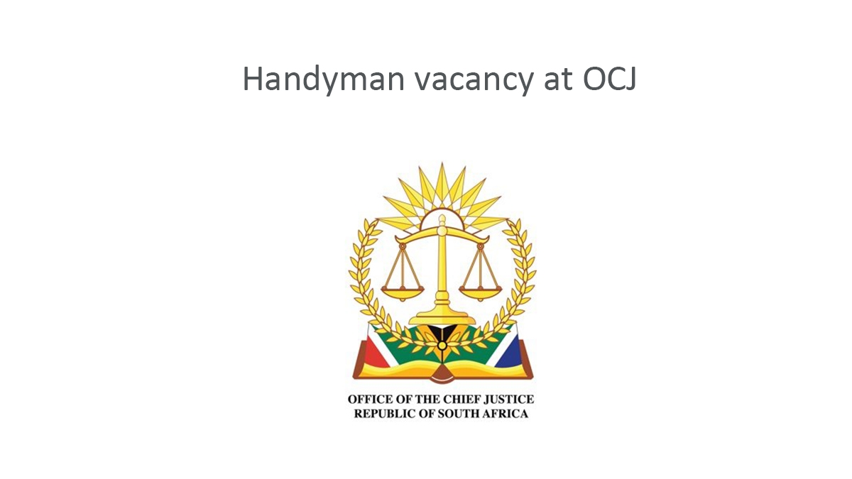 Handyman vacancy at OCJ