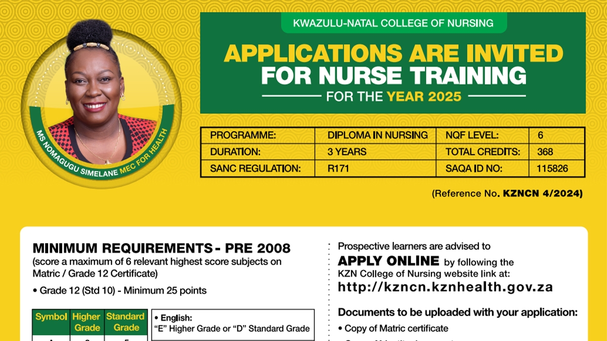 KZN Diploma in Nursing intake for 2025