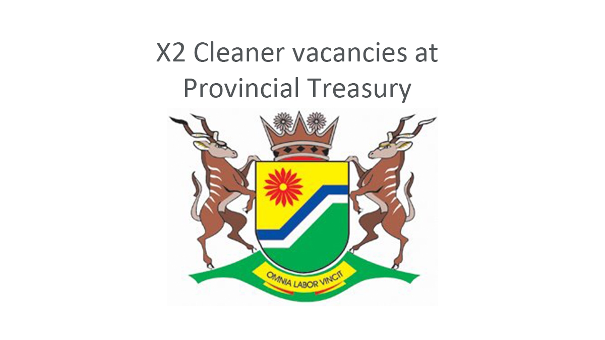 X2 Cleaner Permanent vacancies at MP Provincial Treasury