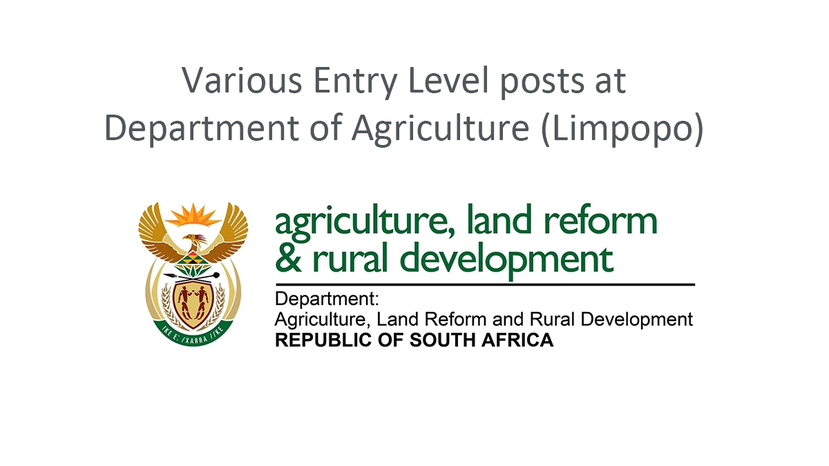 Various Entry Level posts at Department of Agriculture (Limpopo)
